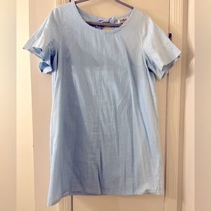 Blue mini dress with bows on back